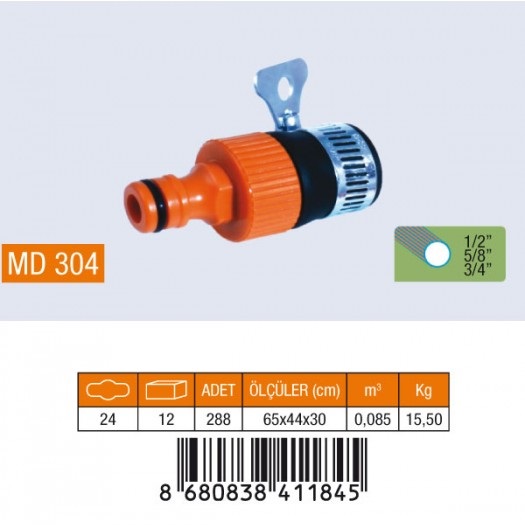 MUSLUK BAĞLANTI ADAPTÖRÜ KELEPÇELİ (24/288)